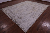 Ivory Persian Vintage White Wash Hand Knotted Wool Rug - 9' 9" X 12' 2" - Golden Nile