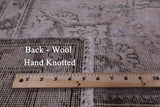 Ivory Persian Vintage White Wash Hand Knotted Wool Rug - 9' 9" X 12' 2" - Golden Nile