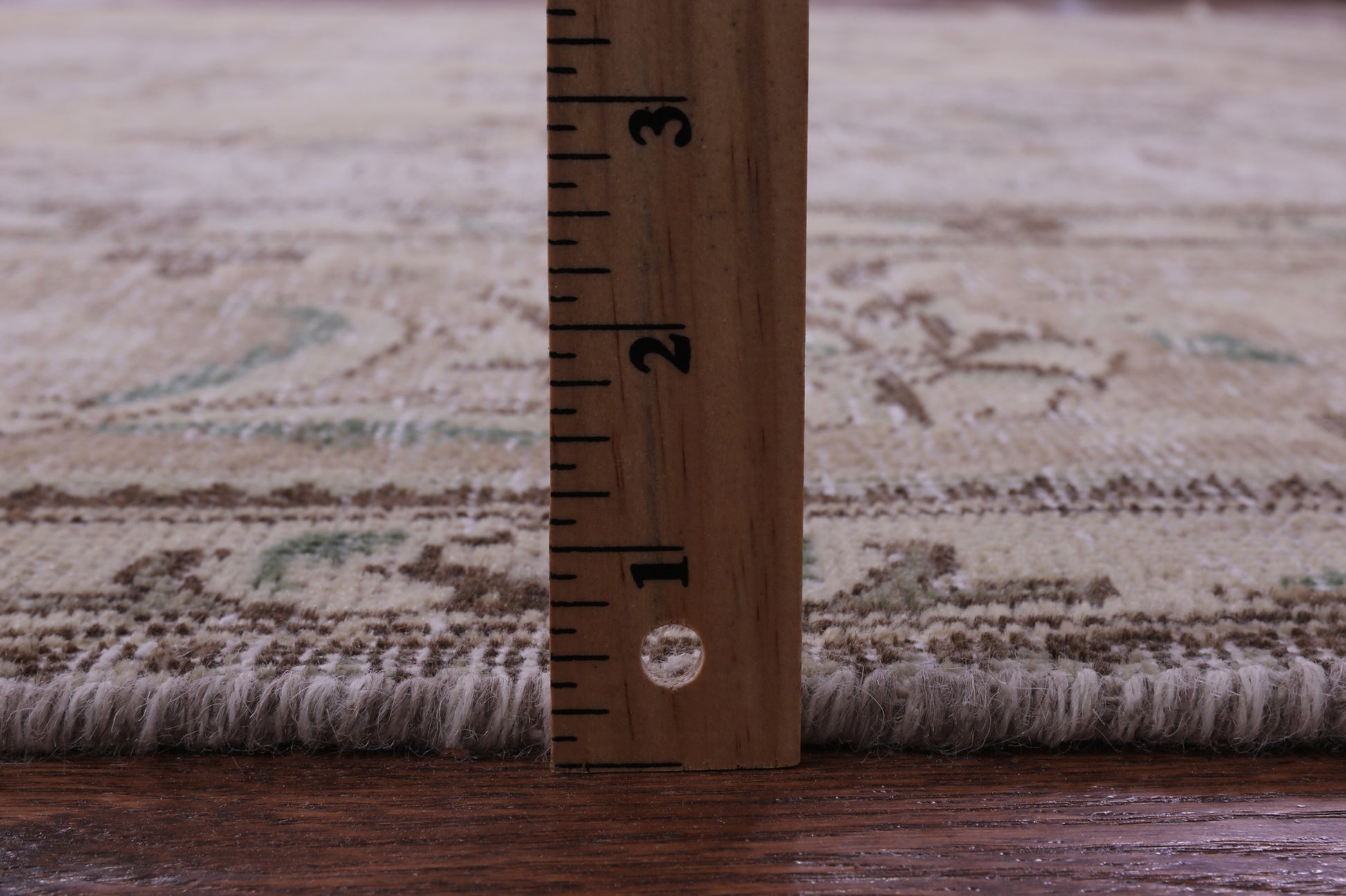 Ivory Persian Vintage White Wash Hand Knotted Wool Rug - 9' 9" X 12' 2" - Golden Nile