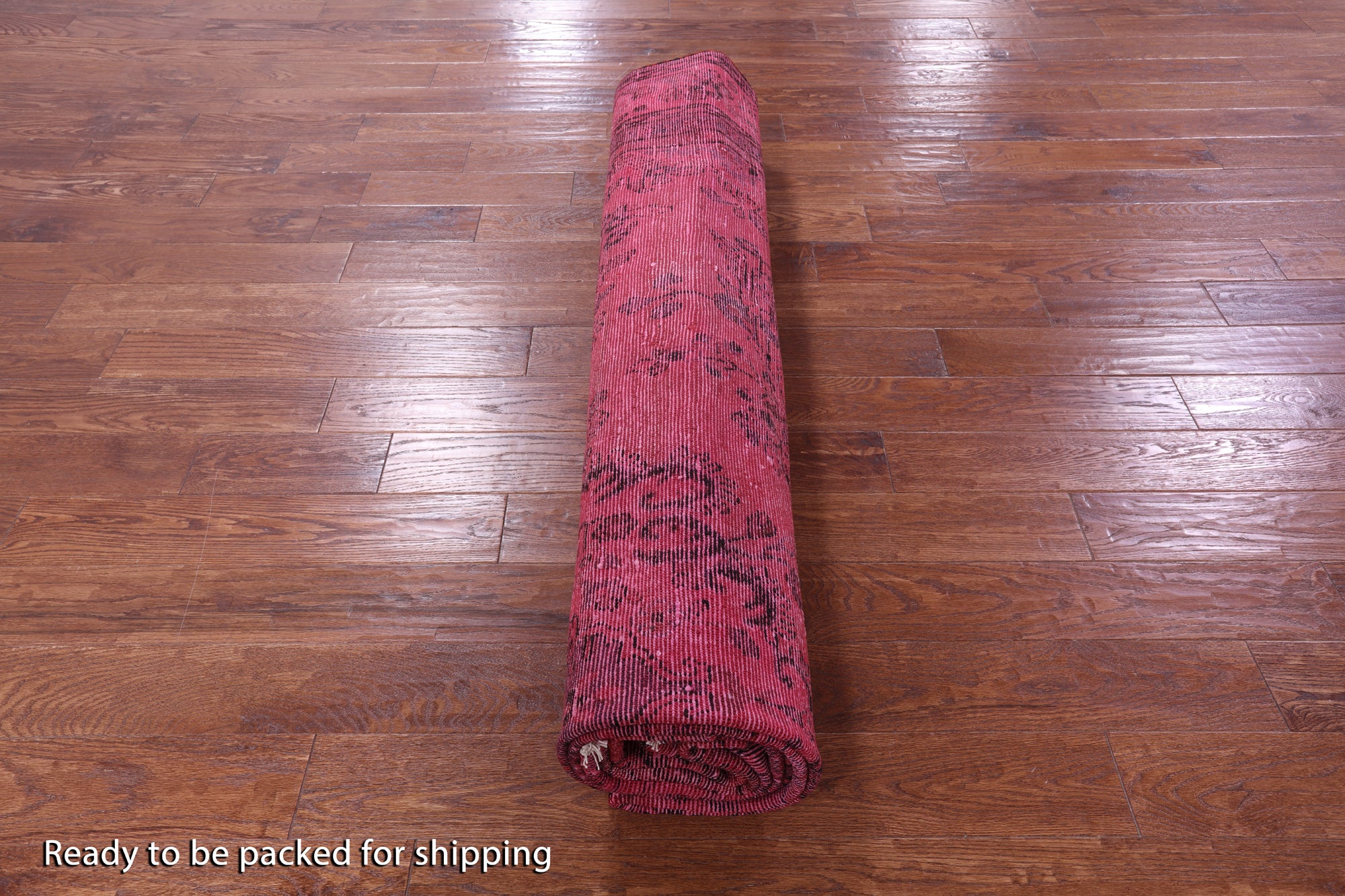 Red Persian Overdyed Hand Knotted Wool Rug - 9' 6" X 12' 7" - Golden Nile