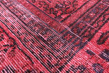 Red Persian Overdyed Hand Knotted Wool Rug - 9' 6" X 12' 7" - Golden Nile