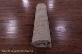 Ivory Persian Vintage White Wash Hand Knotted Wool Rug - 9' 5" X 12' 1" - Golden Nile