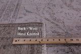 Ivory Persian Vintage White Wash Hand Knotted Wool Rug - 9' 5" X 12' 1" - Golden Nile