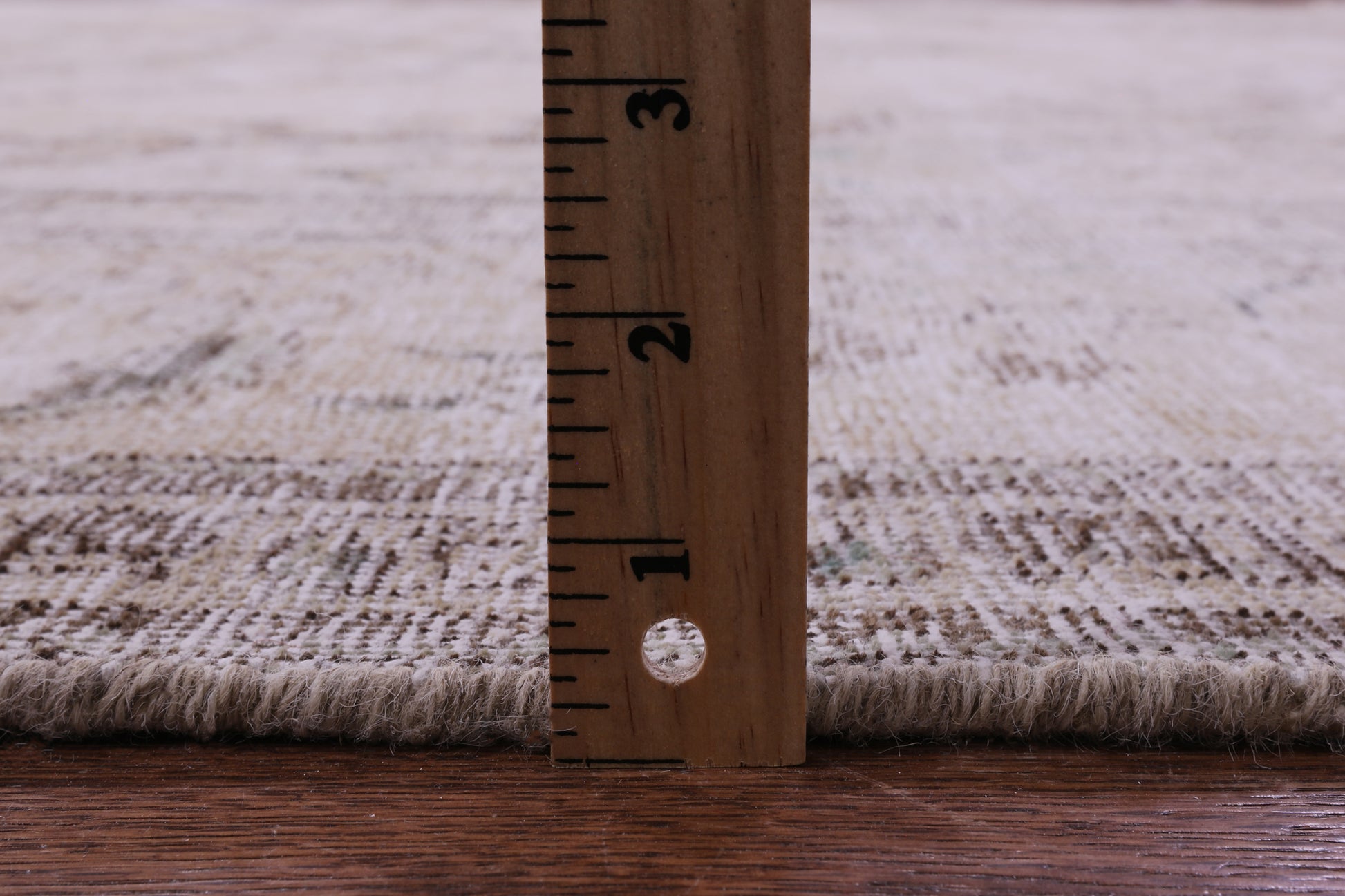 Ivory Persian Vintage White Wash Hand Knotted Wool Rug - 9' 5" X 12' 1" - Golden Nile