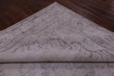 Ivory Persian Vintage White Wash Hand Knotted Wool Rug - 9' 5" X 12' 1" - Golden Nile