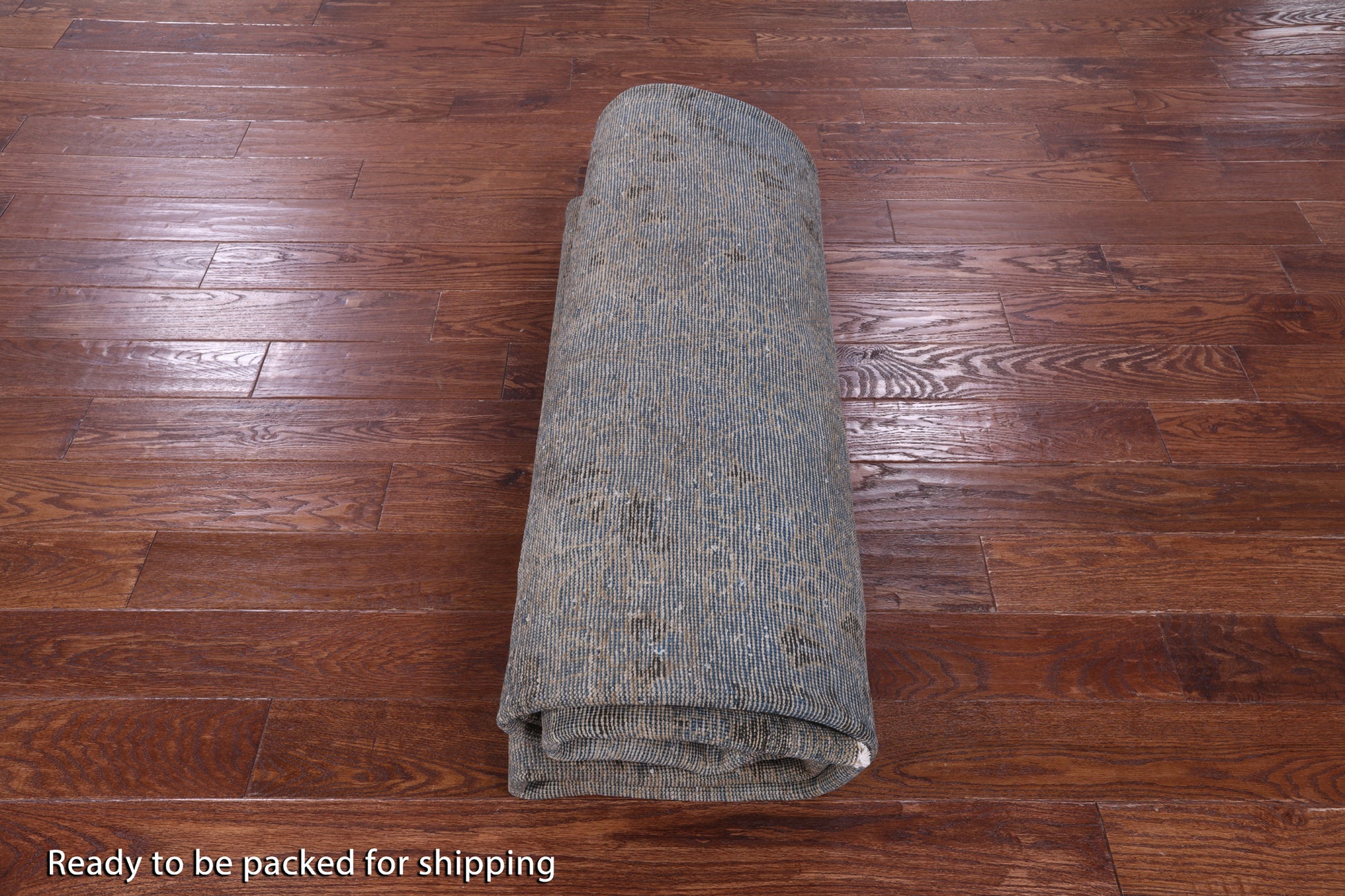 Blue Persian Overdyed Hand Knotted Wool Rug - 9' 7" X 12' 1" - Golden Nile
