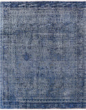 Blue Persian Overdyed Hand Knotted Wool Rug - 9' 7" X 12' 1" - Golden Nile