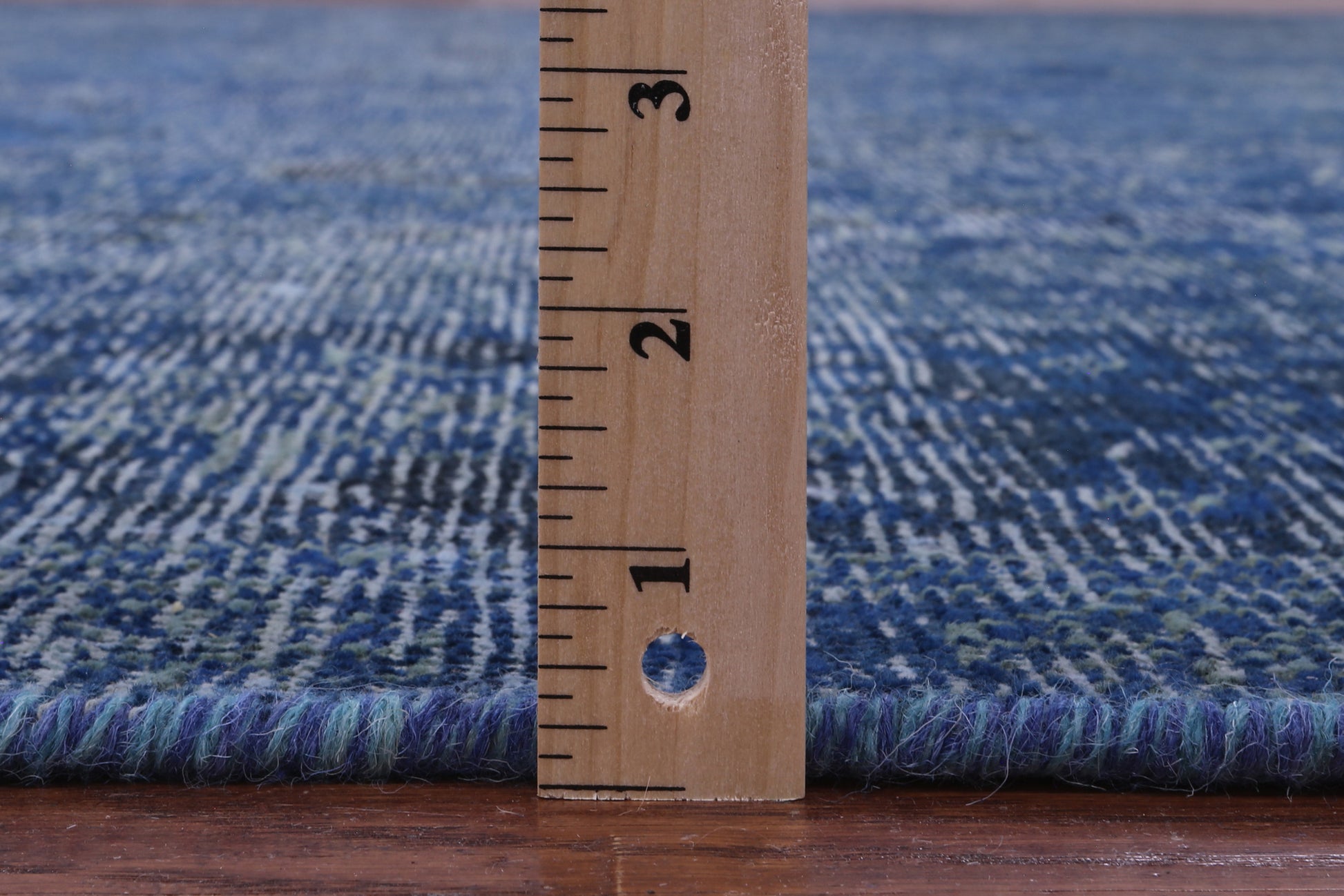 Blue Persian Overdyed Hand Knotted Wool Rug - 9' 7" X 12' 1" - Golden Nile