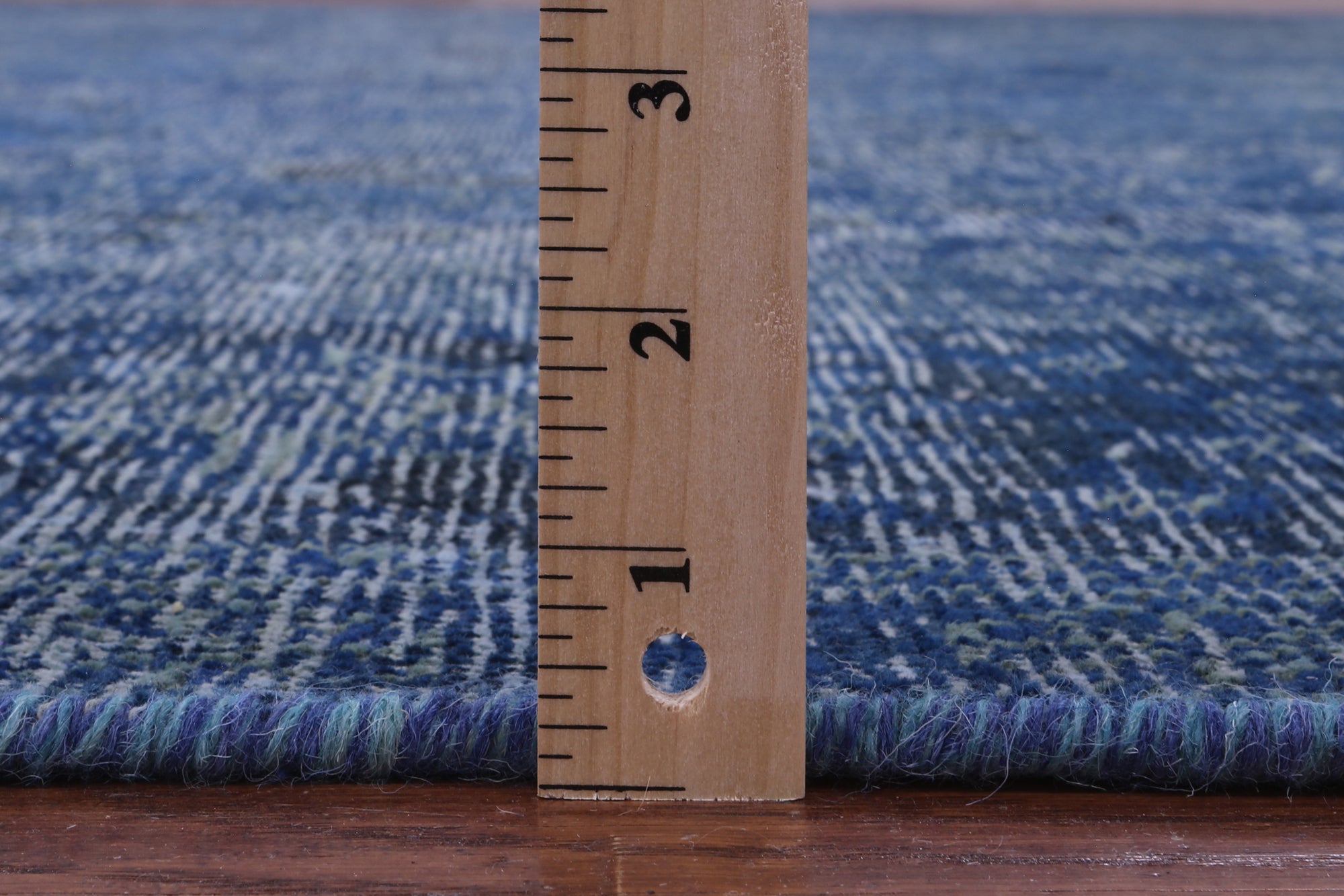 Blue Persian Overdyed Hand Knotted Wool Rug - 9' 7" X 12' 1" - Golden Nile