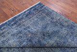 Blue Persian Overdyed Hand Knotted Wool Rug - 9' 7" X 12' 1" - Golden Nile