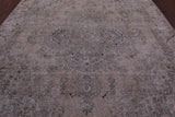 Ivory Persian Vintage White Wash Handmade Wool Rug - 8' 11" X 12' 7" - Golden Nile