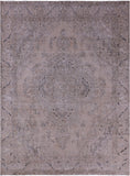Ivory Persian Vintage White Wash Handmade Wool Rug - 8' 11" X 12' 7" - Golden Nile