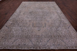 Ivory Persian Vintage White Wash Handmade Wool Rug - 8' 11" X 12' 7" - Golden Nile