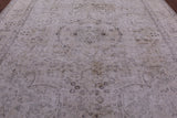 Ivory Persian Vintage White Wash Handmade Wool Rug - 9' 11" X 12' 1" - Golden Nile