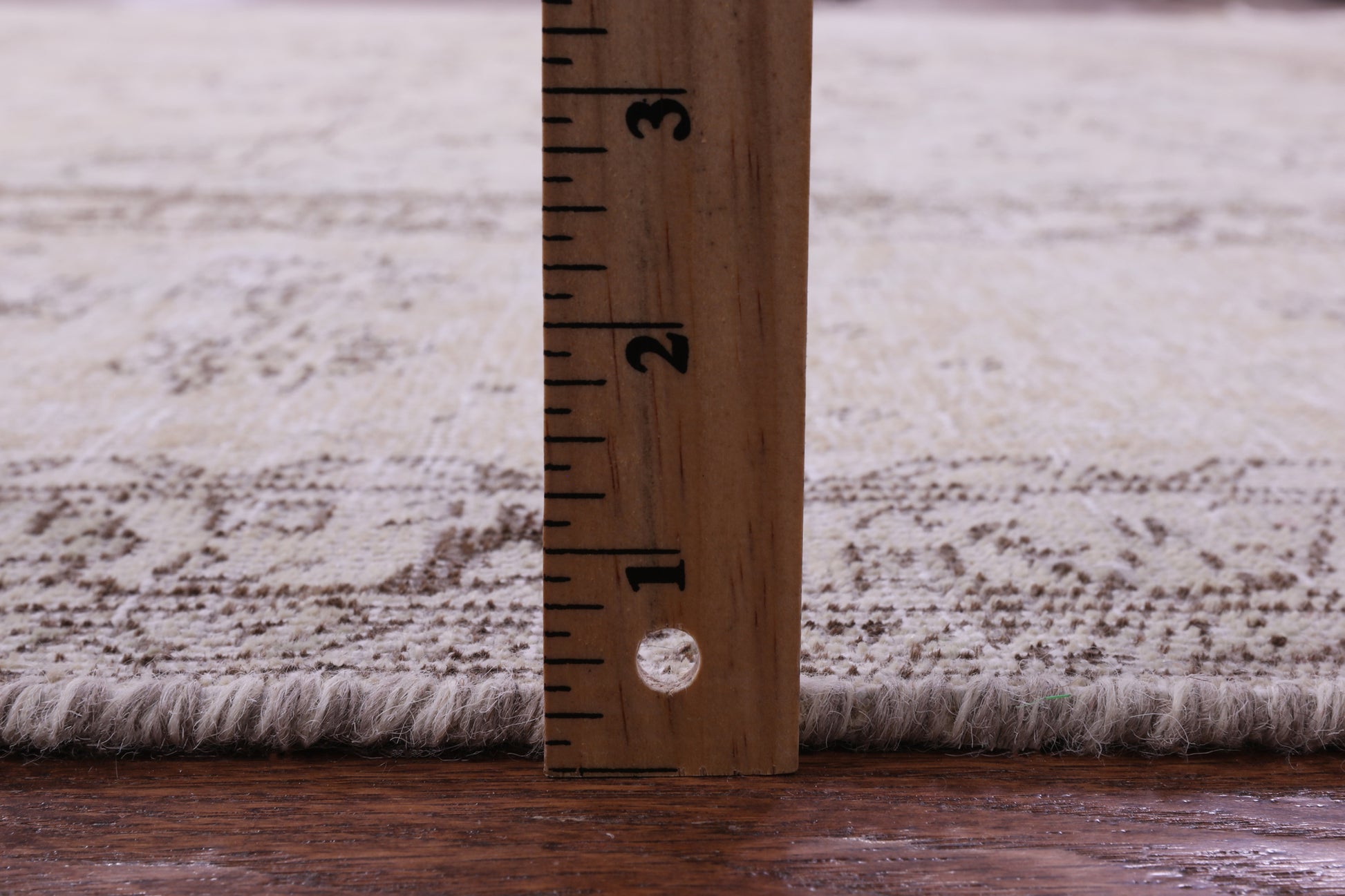 Ivory Persian Vintage White Wash Handmade Wool Rug - 9' 11" X 12' 1" - Golden Nile
