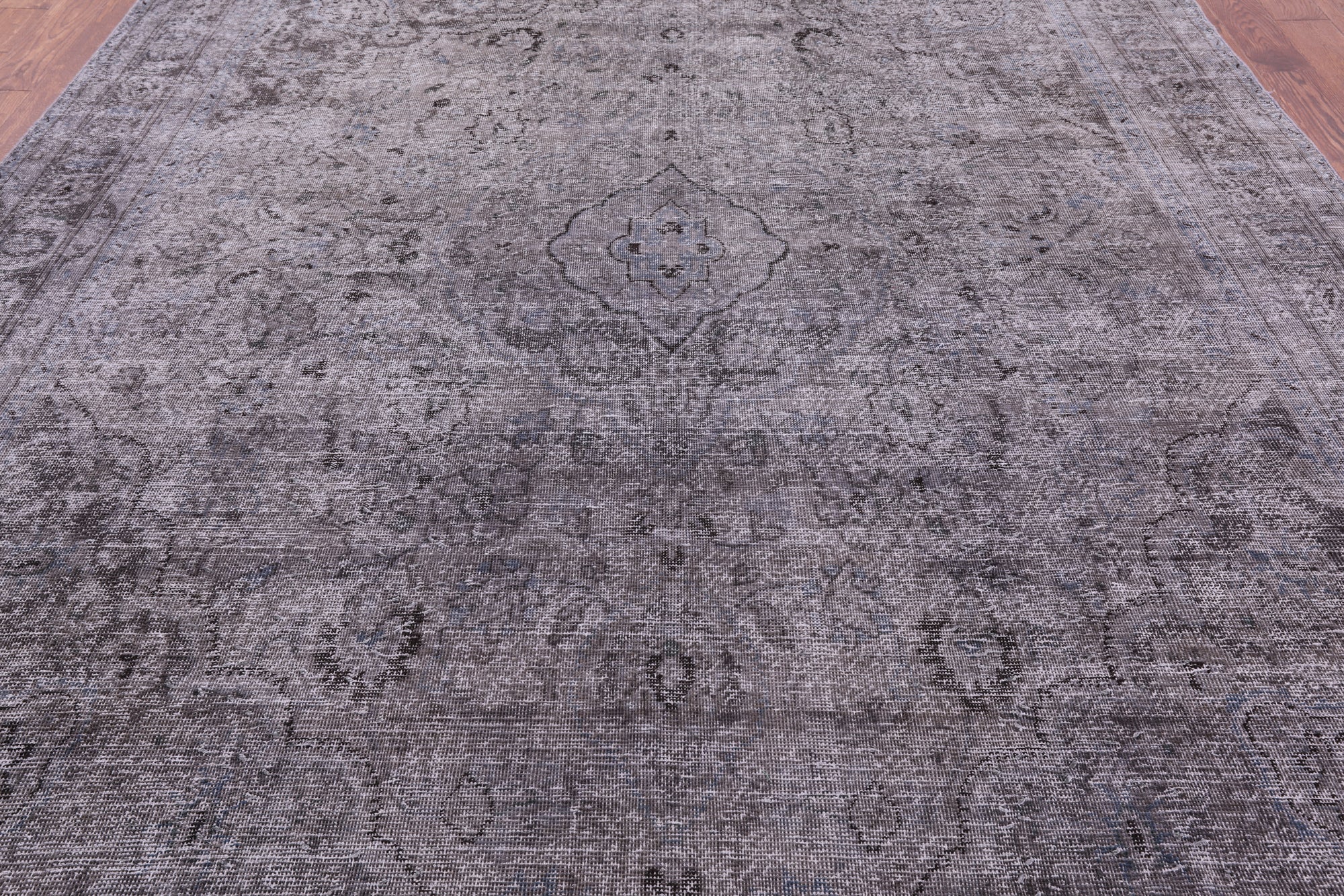 Grey Persian Overdyed Handmade Wool Rug - 8' 11" X 11' 8" - Golden Nile