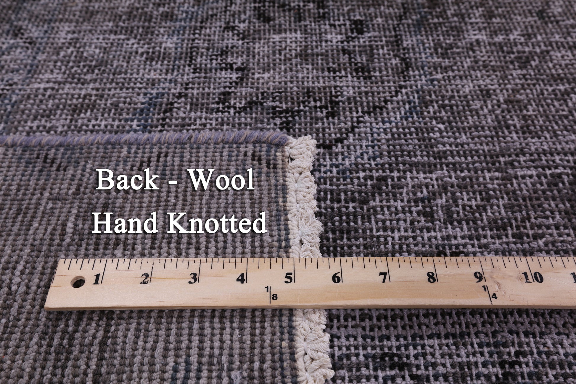 Grey Persian Overdyed Handmade Wool Rug - 8' 11" X 11' 8" - Golden Nile