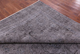 Grey Persian Overdyed Handmade Wool Rug - 8' 11" X 11' 8" - Golden Nile