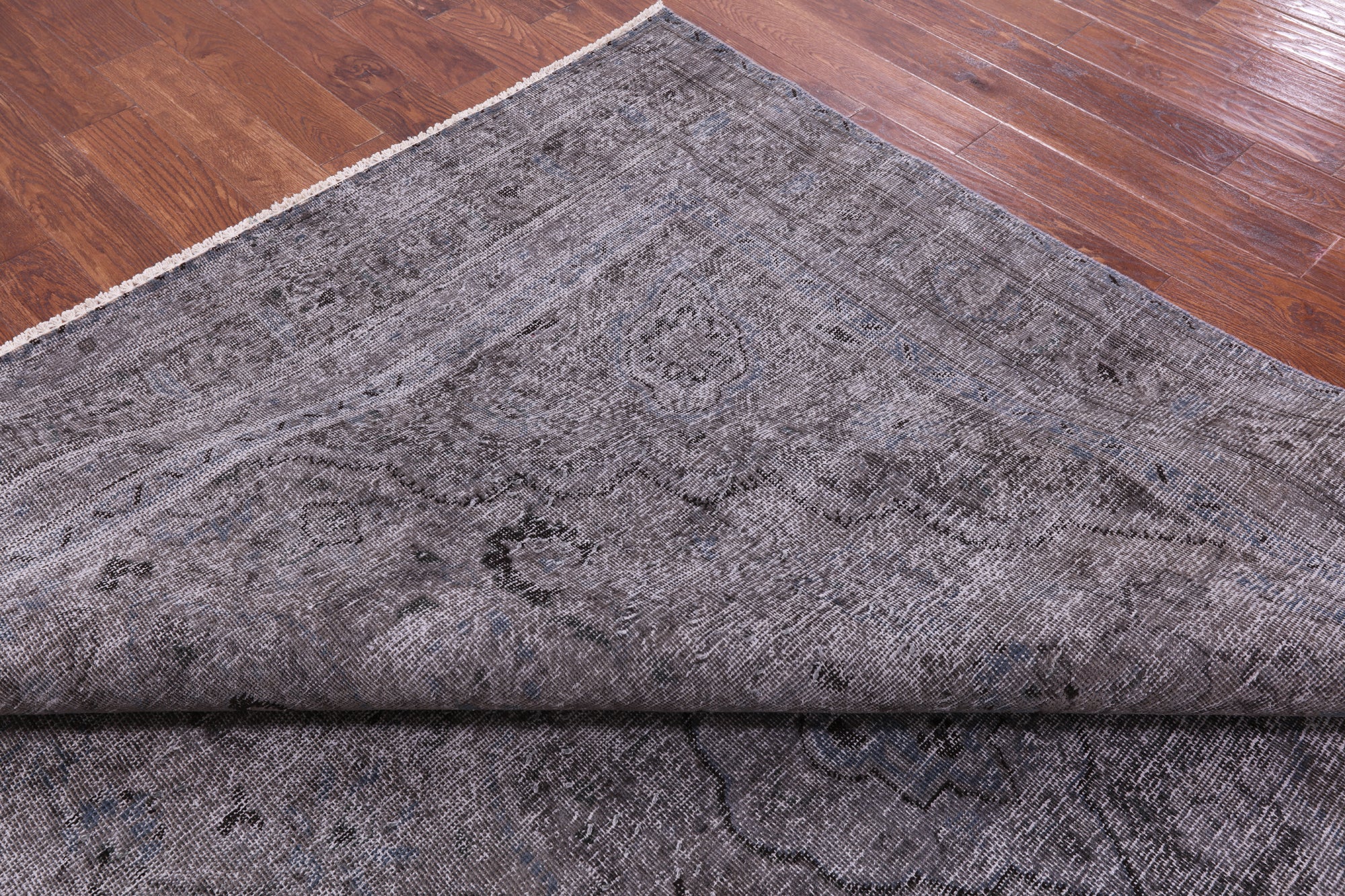 Grey Persian Overdyed Handmade Wool Rug - 8' 11" X 11' 8" - Golden Nile
