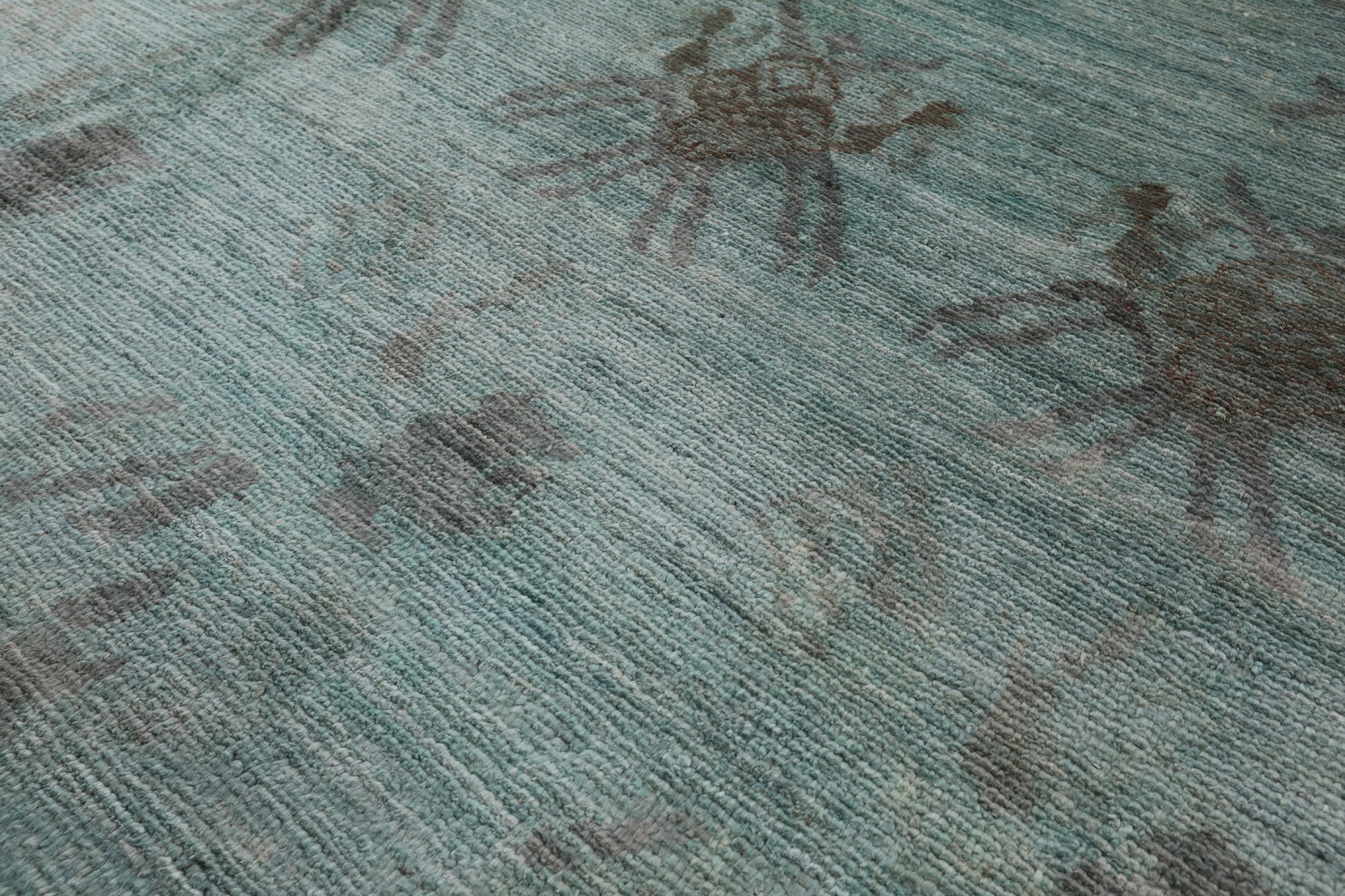 Overdyed Hand Knotted Full Pile Wool Area Rug - 5' 2" X 11' 10" - Golden Nile