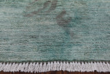Overdyed Hand Knotted Full Pile Wool Area Rug - 5' 2" X 11' 10" - Golden Nile