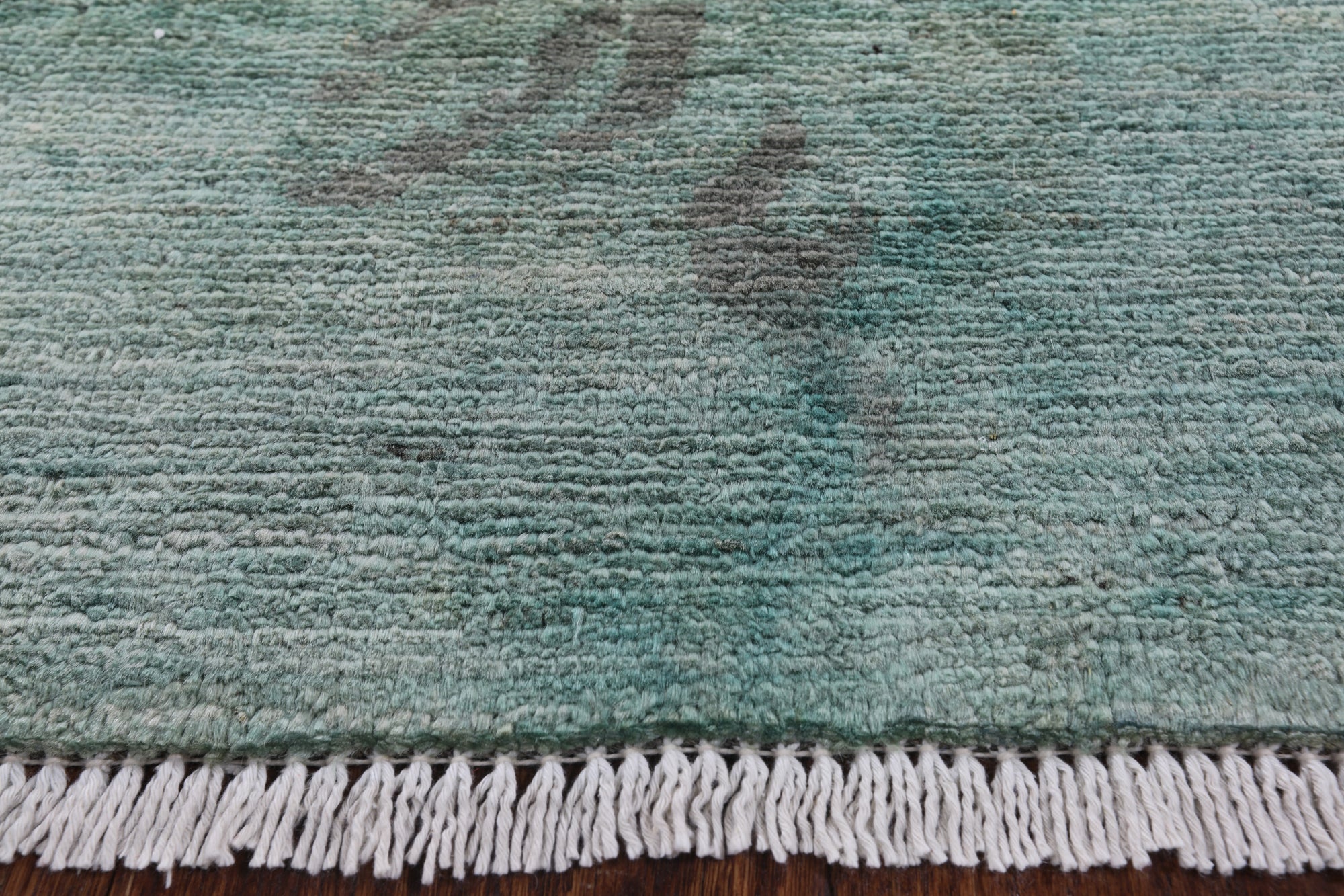 Overdyed Hand Knotted Full Pile Wool Area Rug - 5' 2" X 11' 10" - Golden Nile