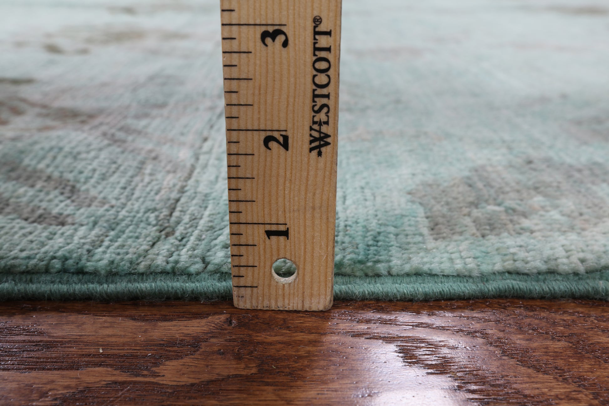 Overdyed Hand Knotted Full Pile Wool Area Rug - 5' 2" X 11' 10" - Golden Nile