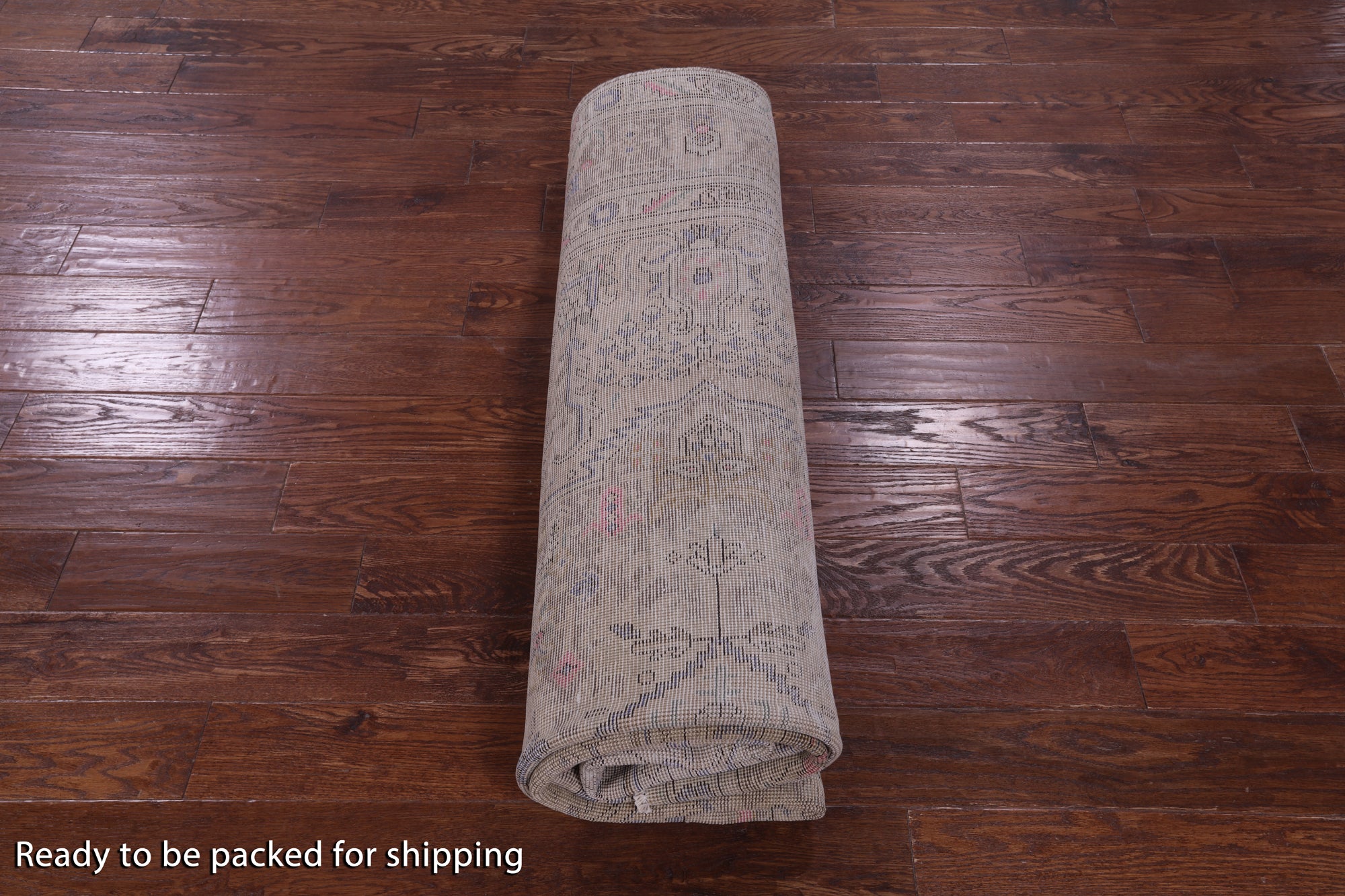 Ivory Persian Vintage White Wash Hand Knotted Wool Rug - 8' 0" X 10' 10" - Golden Nile