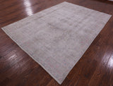 Ivory Persian Vintage White Wash Hand Knotted Wool Rug - 8' 0" X 10' 10" - Golden Nile
