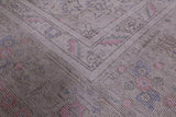 Ivory Persian Vintage White Wash Hand Knotted Wool Rug - 8' 0" X 10' 10" - Golden Nile