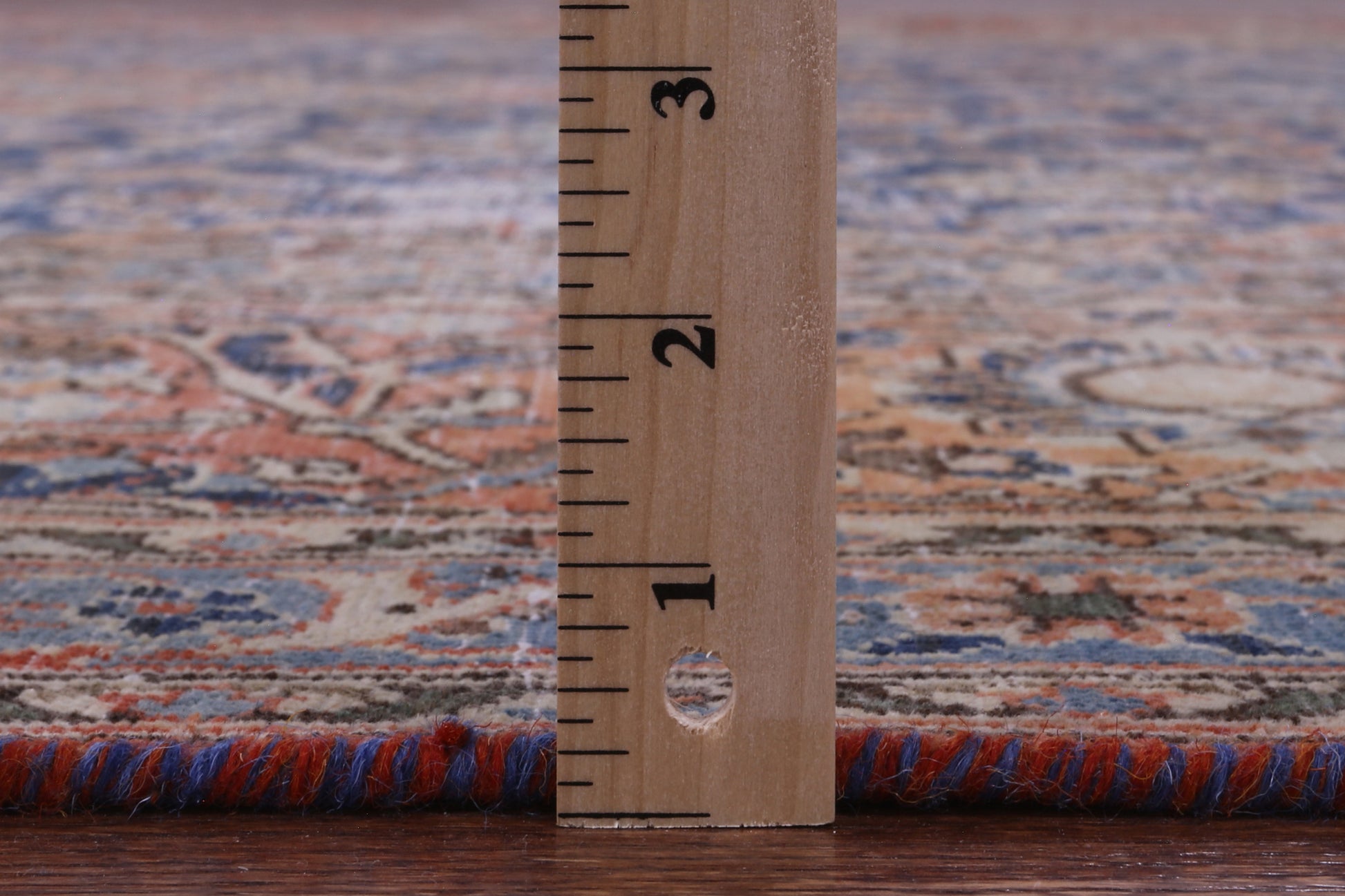 Blue Persian Vintage White Wash Hand Knotted Wool Rug - 8' 10" X 12' 7" - Golden Nile
