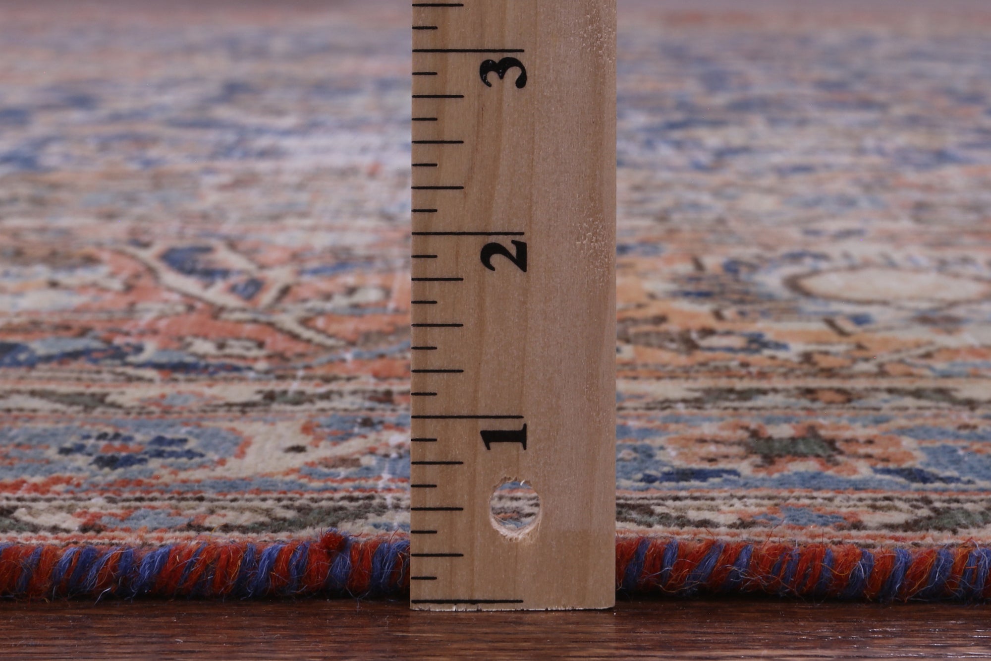Blue Persian Vintage White Wash Hand Knotted Wool Rug - 8' 10" X 12' 7" - Golden Nile