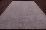 Ivory Persian Vintage White Wash Hand Knotted Wool Rug - 9' 4" X 12' 1" - Golden Nile