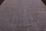 Ivory Persian Vintage White Wash Hand Knotted Wool Rug - 9' 4" X 12' 1" - Golden Nile