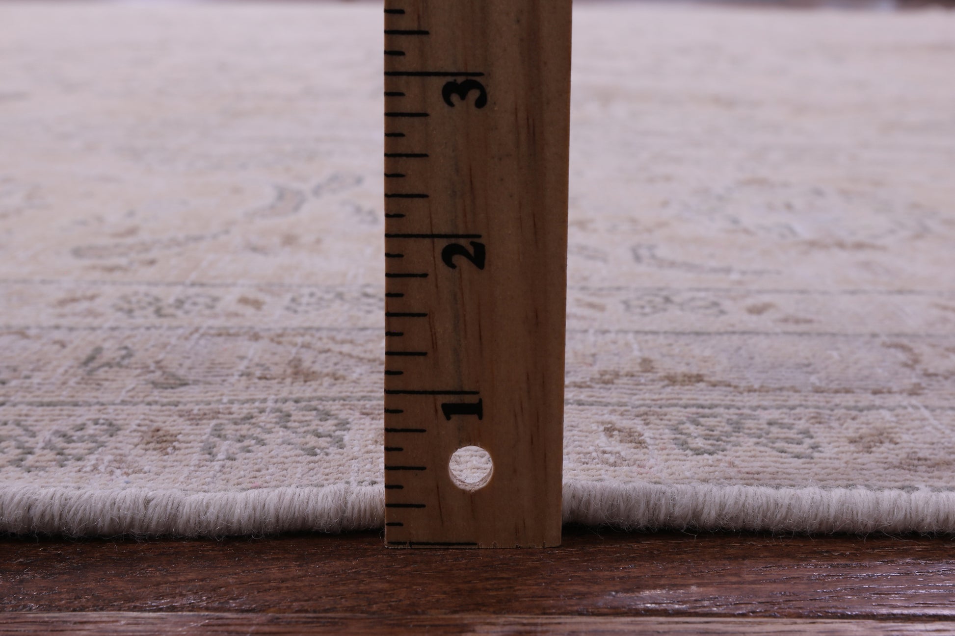 Ivory Persian Vintage White Wash Hand Knotted Wool Rug - 9' 4" X 12' 1" - Golden Nile