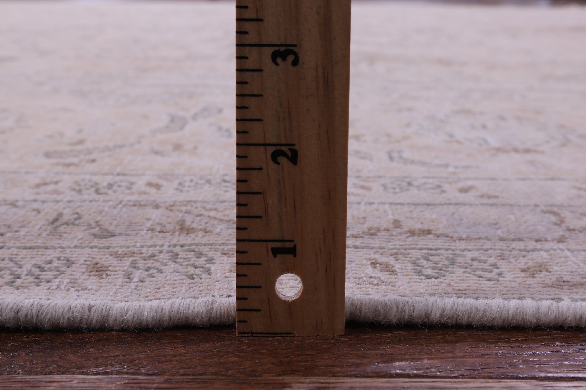 Ivory Persian Vintage White Wash Hand Knotted Wool Rug - 9' 4" X 12' 1" - Golden Nile