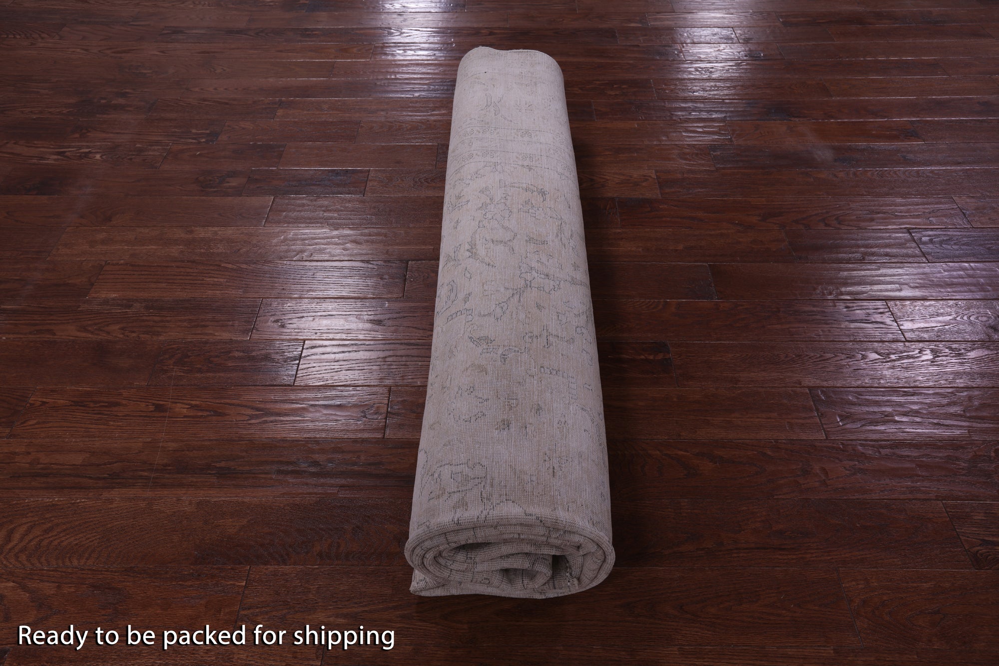 Ivory Persian Vintage White Wash Hand Knotted Wool Rug - 9' 4" X 12' 1" - Golden Nile