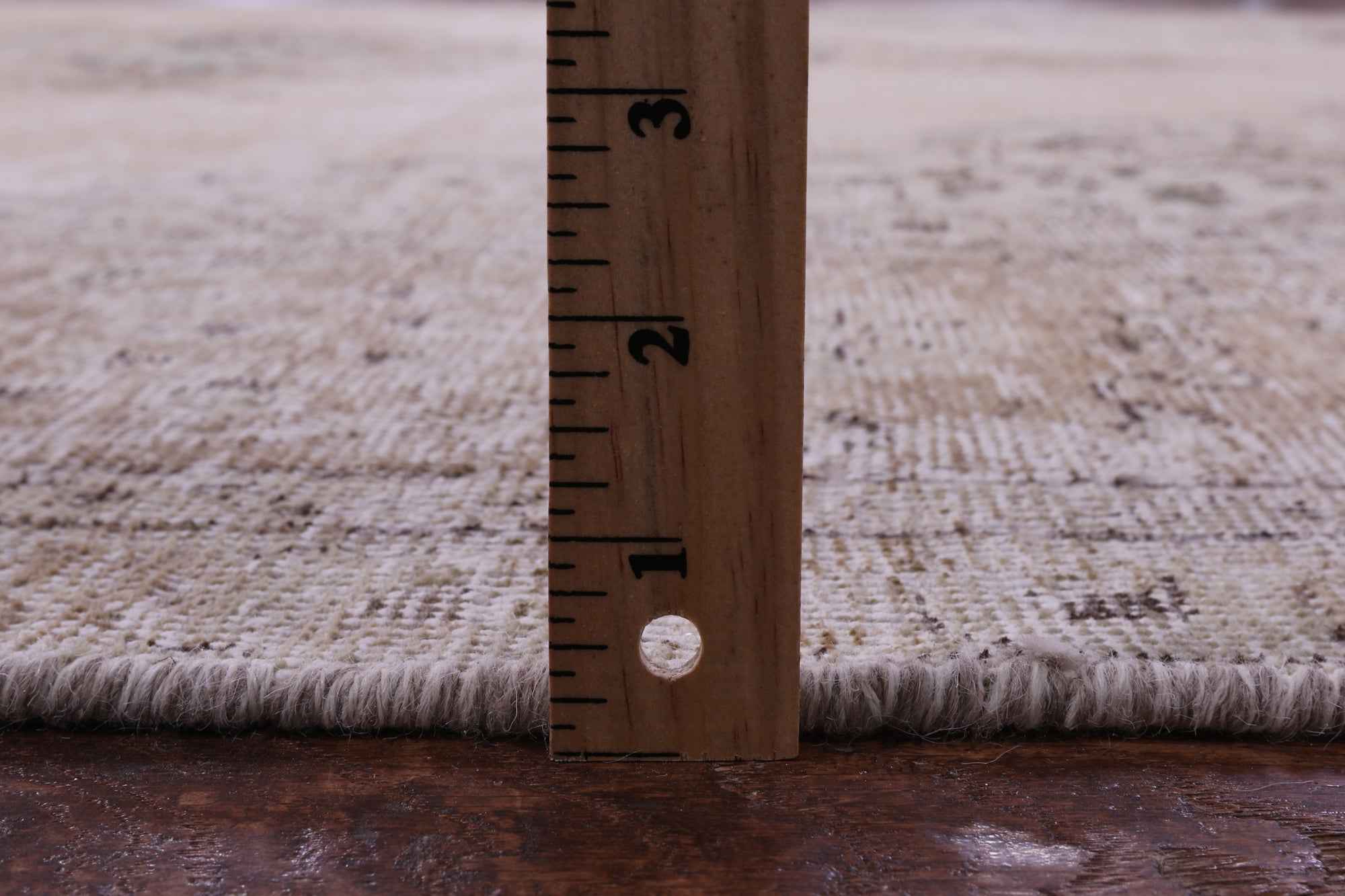 Ivory Persian Vintage White Wash Hand Knotted Wool Rug - 8' 10" X 12' 0" - Golden Nile