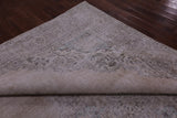 Ivory Persian Vintage White Wash Hand Knotted Wool Rug - 8' 10" X 12' 0" - Golden Nile