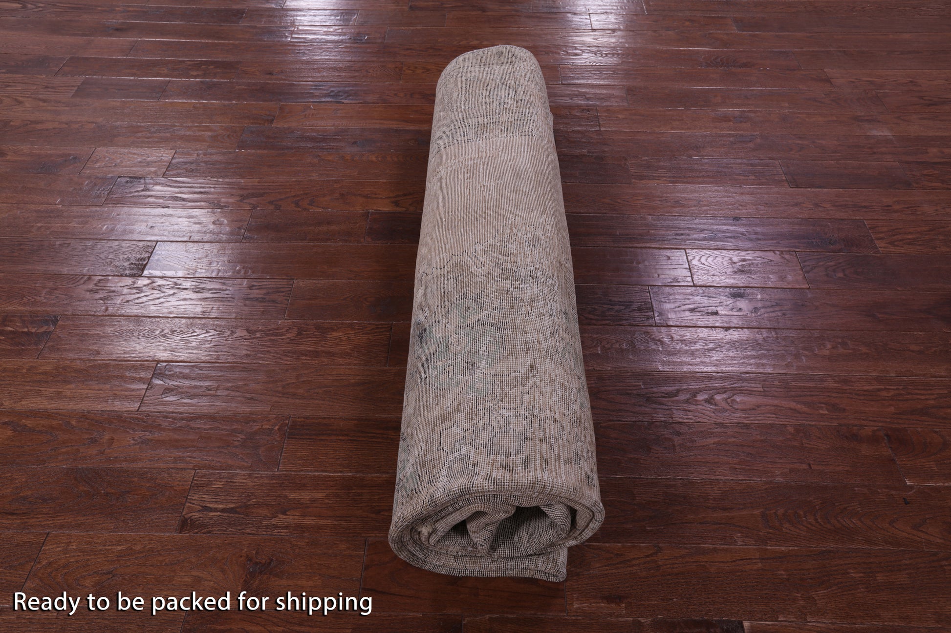Ivory Persian Vintage White Wash Hand Knotted Wool Rug - 8' 10" X 12' 0" - Golden Nile