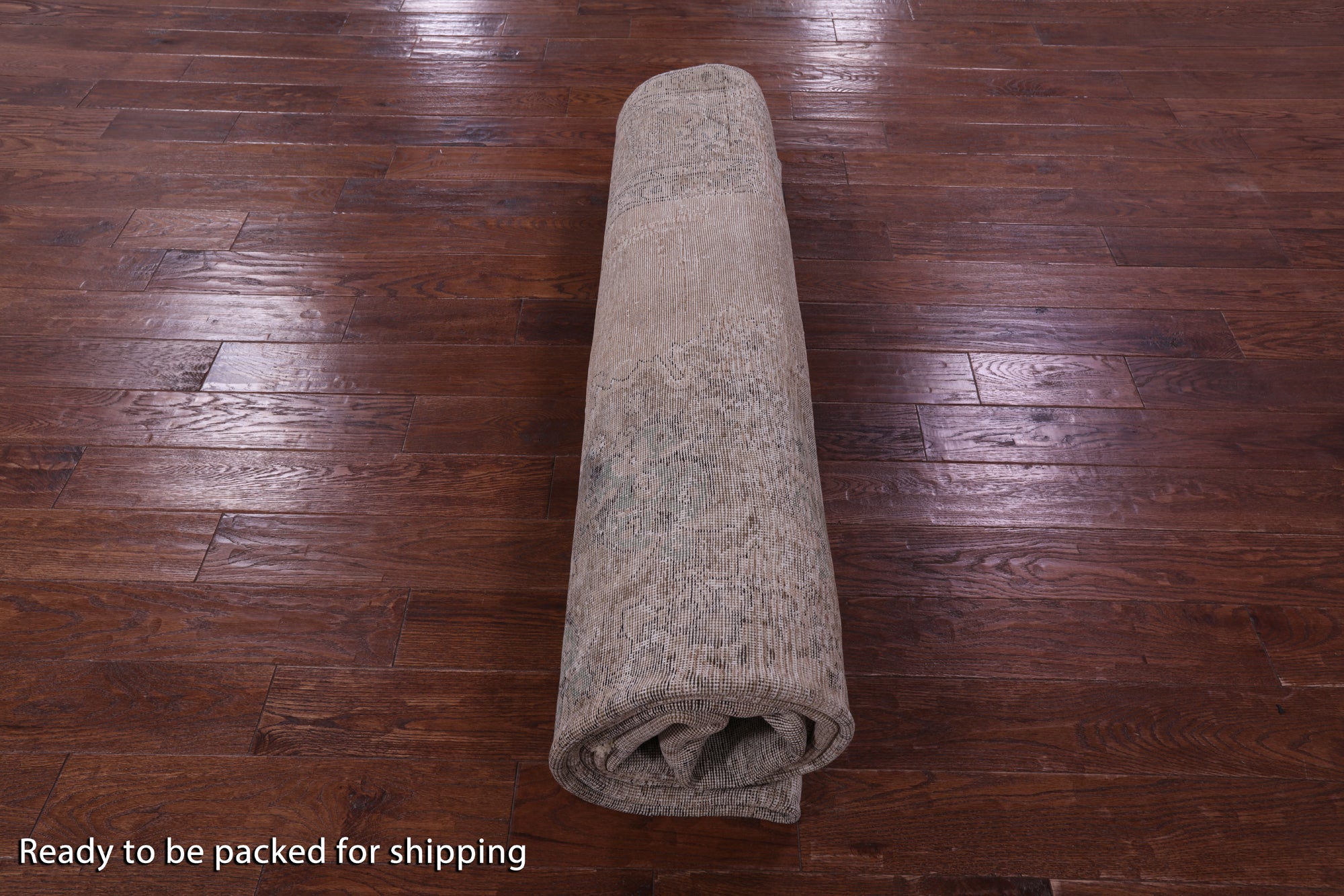 Ivory Persian Vintage White Wash Hand Knotted Wool Rug - 8' 10" X 12' 0" - Golden Nile