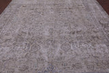 Ivory Persian Vintage White Wash Hand Knotted Wool Rug - 9' 8" X 12' 0" - Golden Nile