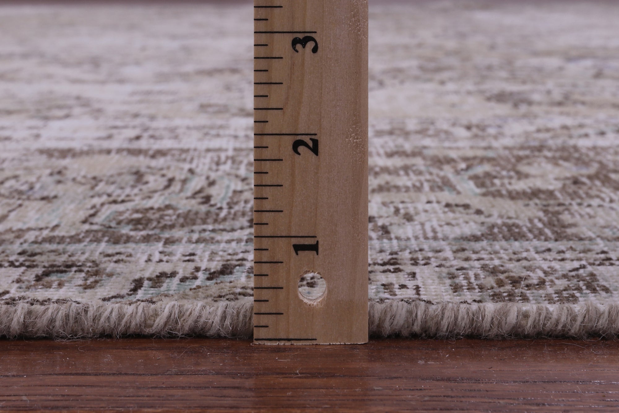 Ivory Persian Vintage White Wash Hand Knotted Wool Rug - 9' 8" X 12' 0" - Golden Nile