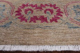 Ivory William Morris Hand Knotted Wool Area Rug - 5' 0" X 7' 9" - Golden Nile