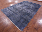 Blue Persian Overdyed Hand Knotted Wool Rug - 8' 6" X 12' 10" - Golden Nile