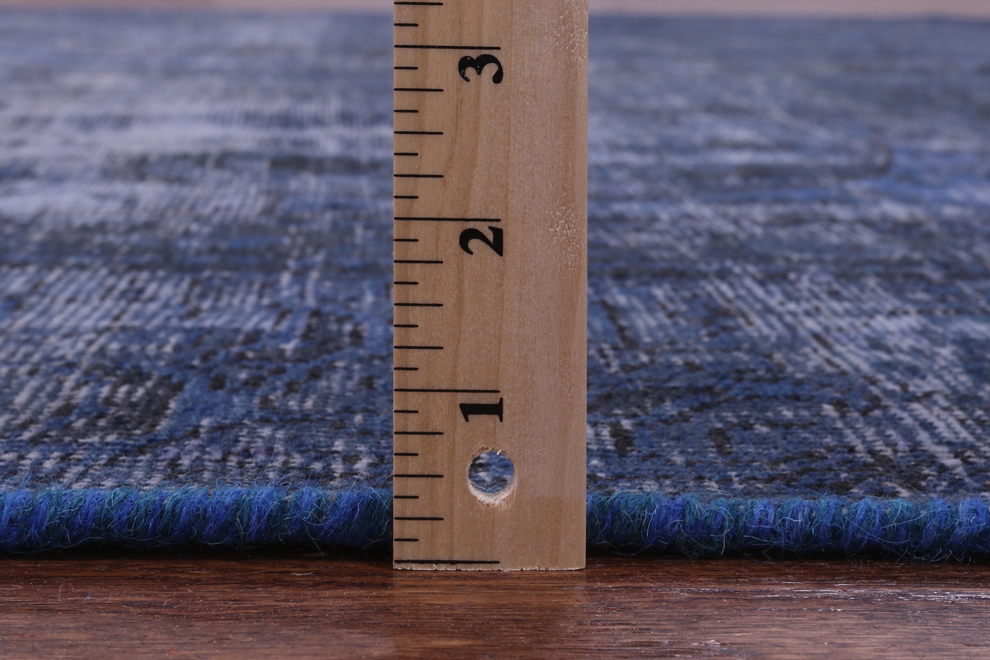 Blue Persian Overdyed Hand Knotted Wool Rug - 8' 6" X 12' 10" - Golden Nile