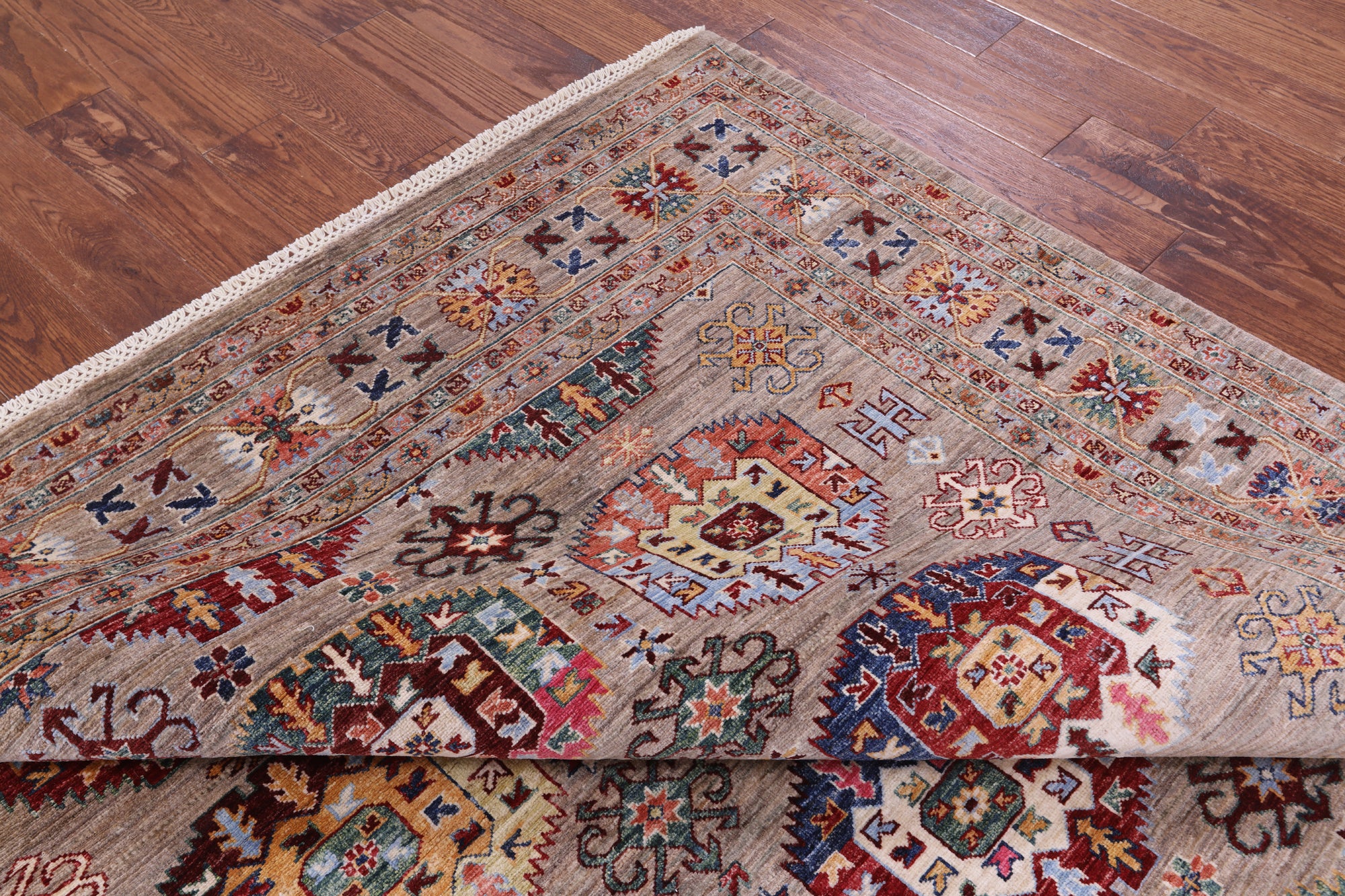 Turkmen Ersari Hand Knotted Wool Rug - 6' 10" X 9' 7" - Golden Nile