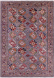 Turkmen Ersari Handmade Wool Rug - 6' 8" X 9' 8" - Golden Nile