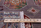 Turkmen Ersari Handmade Wool Rug - 6' 8" X 9' 8" - Golden Nile