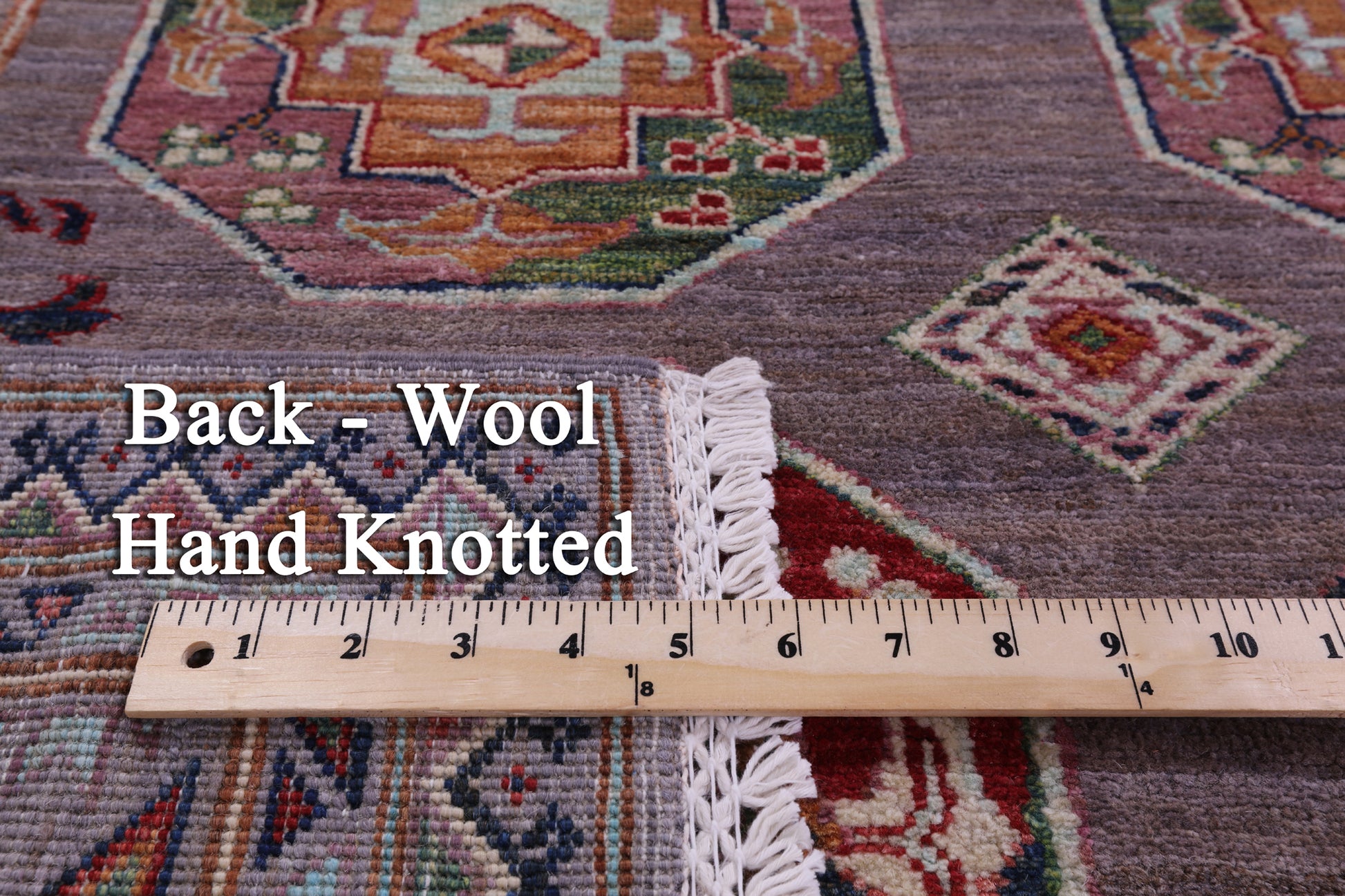 Turkmen Ersari Handmade Wool Rug - 6' 8" X 9' 8" - Golden Nile